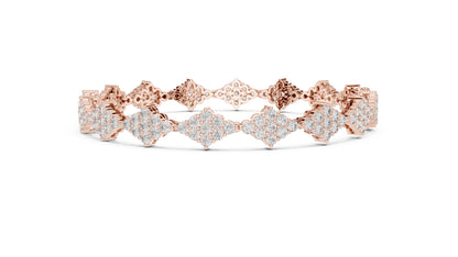 14k White Gold Round Lab-Grown Diamond Anniversary Bracelet for Women | Pure Carat