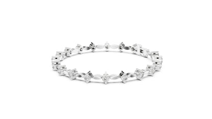 18k Yellow Gold Round Lab-Grown Diamond Party Wear Bracelet for Women | Pure Carat