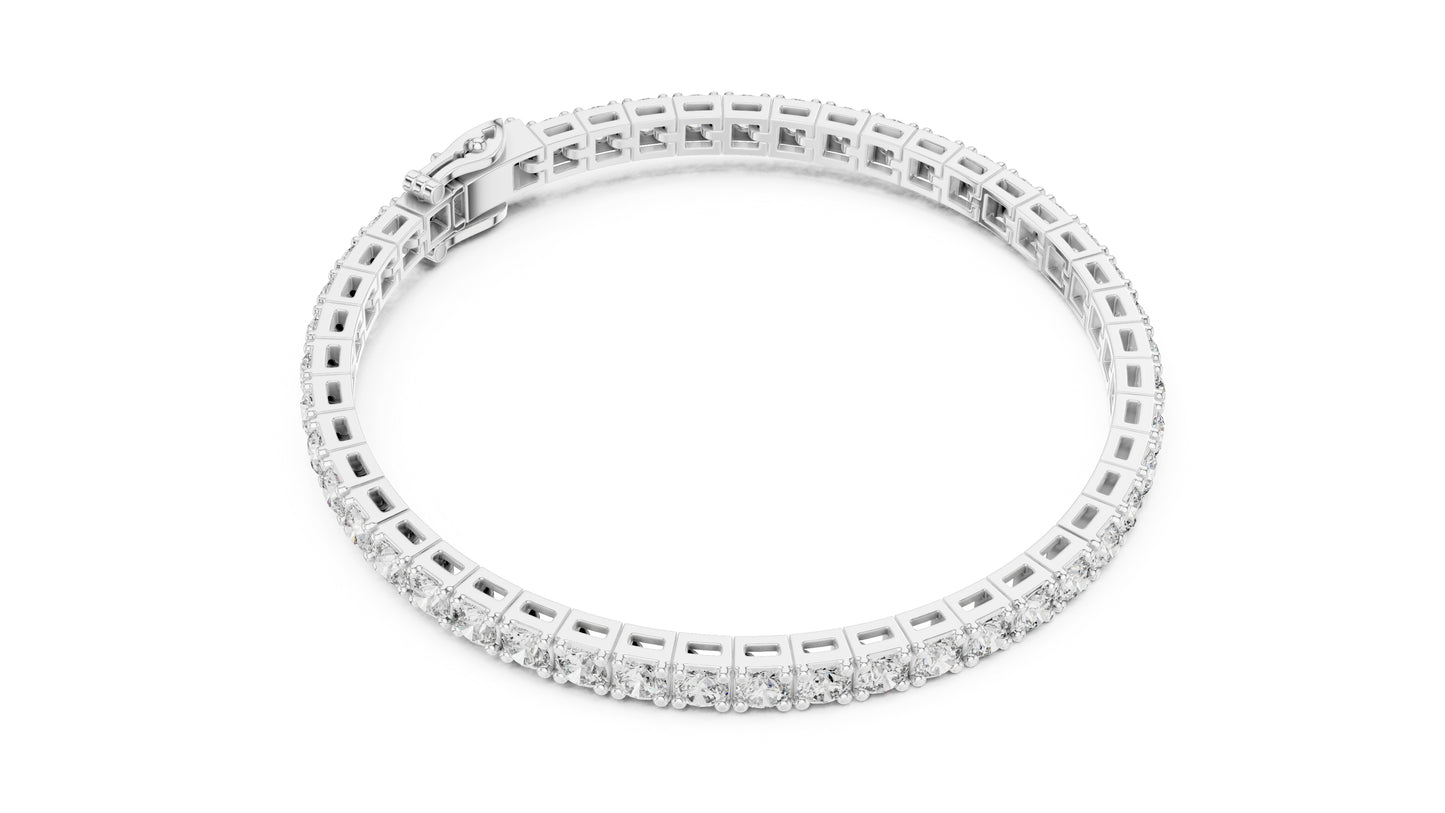 14k Yellow Gold Round Lab-Grown Diamond Office Wear Bracelet for Women | Pure Carat