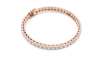 14k Yellow Gold Round Lab-Grown Diamond Office Wear Bracelet for Women | Pure Carat