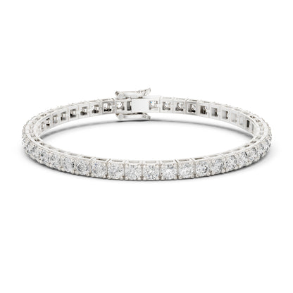 18k Rose Gold Round Lab-Grown Diamond Wedding Bracelet for Women | Pure Carat