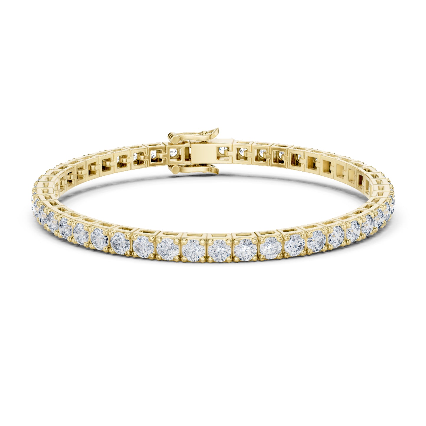 18k Rose Gold Round Lab-Grown Diamond Wedding Bracelet for Women | Pure Carat
