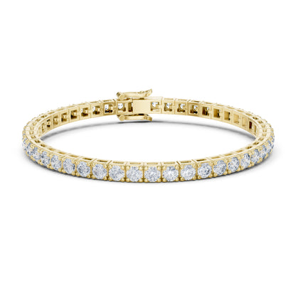 18k Rose Gold Round Lab-Grown Diamond Wedding Bracelet for Women | Pure Carat