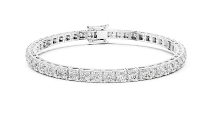 18k Rose Gold Round Lab-Grown Diamond Wedding Bracelet for Women | Pure Carat