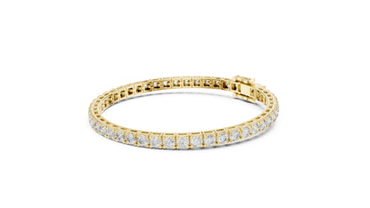 18k Rose Gold Round Lab-Grown Diamond Wedding Bracelet for Women | Pure Carat