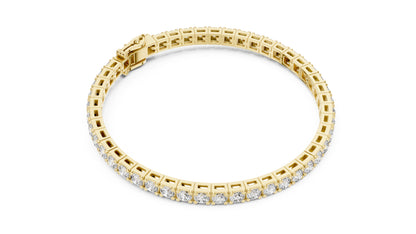 18k Rose Gold Round Lab-Grown Diamond Wedding Bracelet for Women | Pure Carat