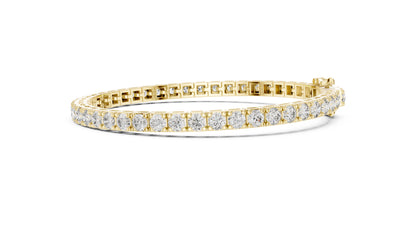 18k Rose Gold Round Lab-Grown Diamond Wedding Bracelet for Women | Pure Carat