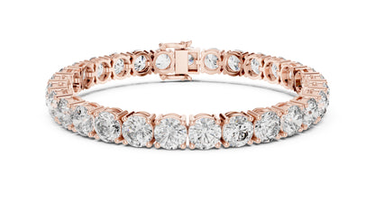 14k White Gold Round Lab-Grown Diamond Everyday Wear Bracelet for Women | Pure Carat