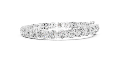 14k White Gold Round Lab-Grown Diamond Everyday Wear Bracelet for Women | Pure Carat