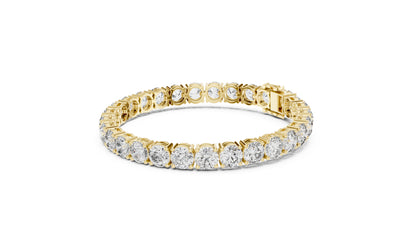 14k White Gold Round Lab-Grown Diamond Everyday Wear Bracelet for Women | Pure Carat