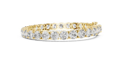 14k White Gold Round Lab-Grown Diamond Everyday Wear Bracelet for Women | Pure Carat