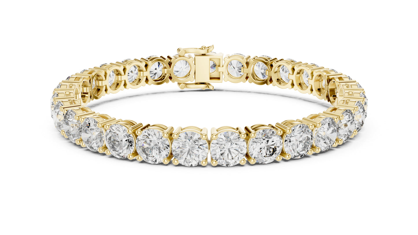 14k White Gold Round Lab-Grown Diamond Everyday Wear Bracelet for Women | Pure Carat