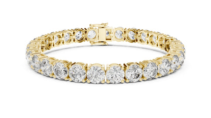 14k White Gold Round Lab-Grown Diamond Everyday Wear Bracelet for Women | Pure Carat