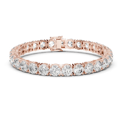14k White Gold Round Lab-Grown Diamond Everyday Wear Bracelet for Women | Pure Carat