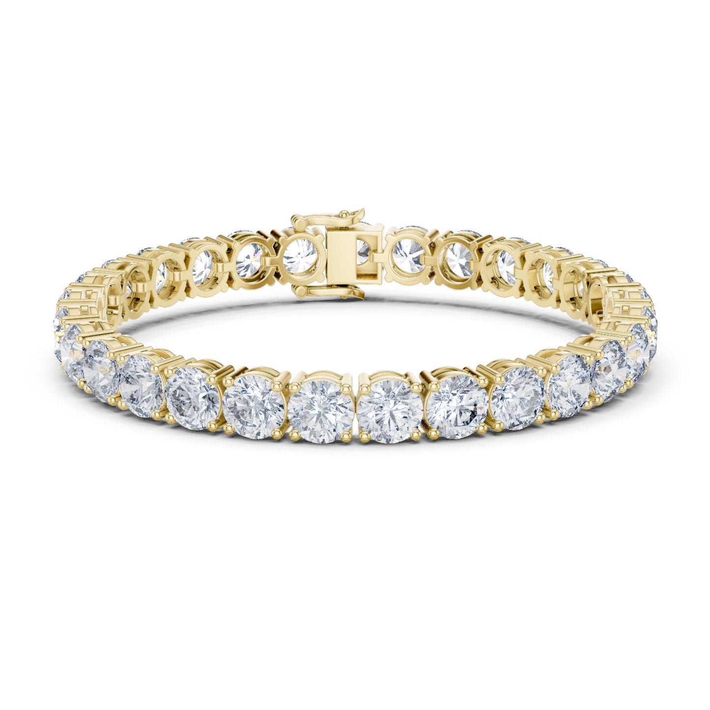 14k White Gold Round Lab-Grown Diamond Everyday Wear Bracelet for Women | Pure Carat