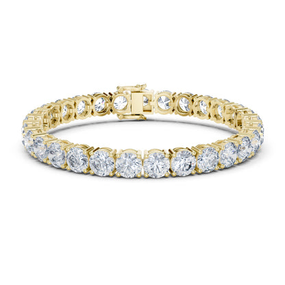 14k White Gold Round Lab-Grown Diamond Everyday Wear Bracelet for Women | Pure Carat