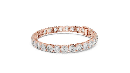14k White Gold Round Lab-Grown Diamond Everyday Wear Bracelet for Women | Pure Carat