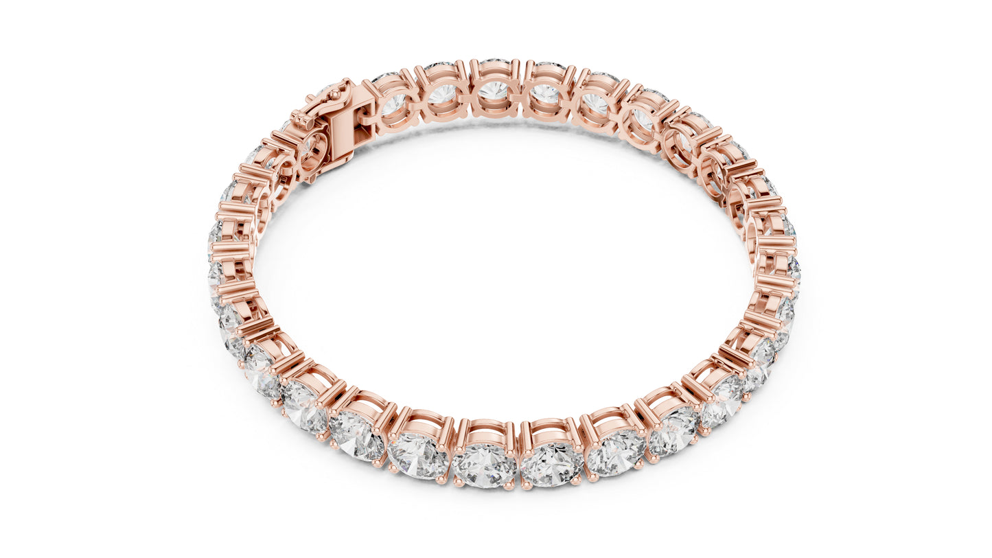 14k White Gold Round Lab-Grown Diamond Everyday Wear Bracelet for Women | Pure Carat