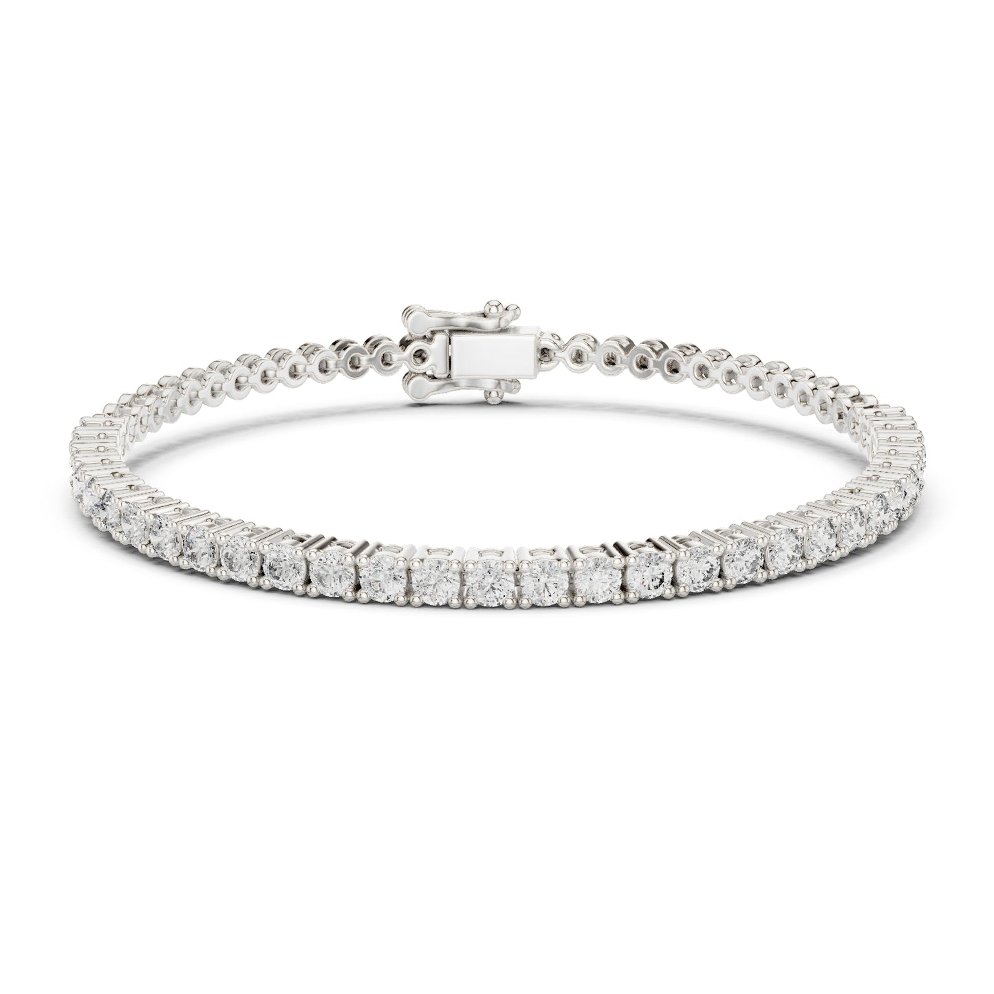 18k Yellow Gold Round Lab-Grown Diamond Bridal Bracelet for Women | Pure Carat
