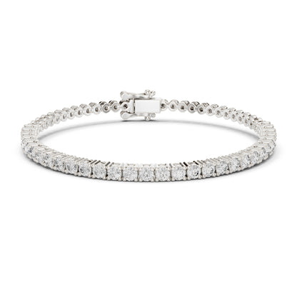18k Yellow Gold Round Lab-Grown Diamond Bridal Bracelet for Women | Pure Carat