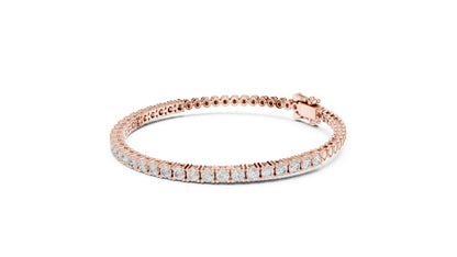 18k Yellow Gold Round Lab-Grown Diamond Bridal Bracelet for Women | Pure Carat