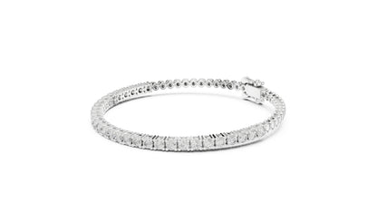 18k Yellow Gold Round Lab-Grown Diamond Bridal Bracelet for Women | Pure Carat