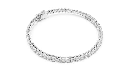 18k Yellow Gold Round Lab-Grown Diamond Bridal Bracelet for Women | Pure Carat
