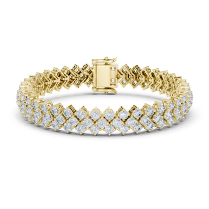 18k White Gold Round Lab-Grown Diamond Anniversary Bracelet for Women | Pure Carat