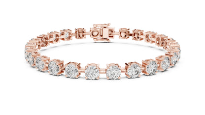 14k Yellow Gold Round Lab-Grown Diamond Office Wear Bracelet for Women | Pure Carat