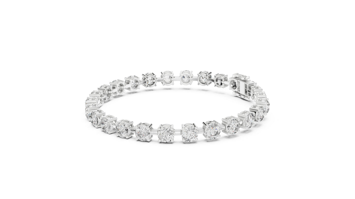 14k Yellow Gold Round Lab-Grown Diamond Office Wear Bracelet for Women | Pure Carat
