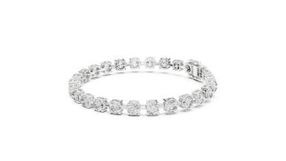 14k Yellow Gold Round Lab-Grown Diamond Office Wear Bracelet for Women | Pure Carat