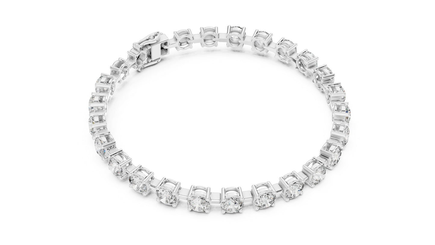14k Yellow Gold Round Lab-Grown Diamond Office Wear Bracelet for Women | Pure Carat