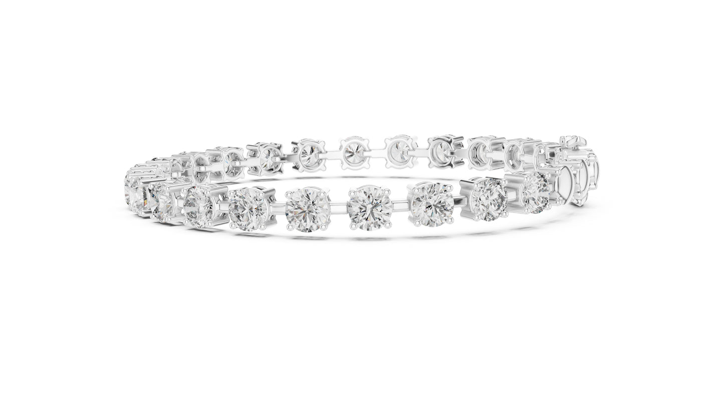 14k Yellow Gold Round Lab-Grown Diamond Office Wear Bracelet for Women | Pure Carat