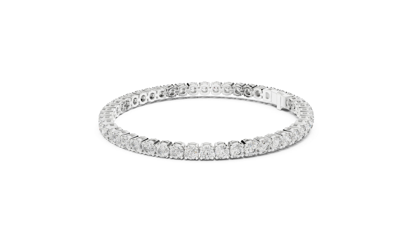 14k Rose Gold Round Lab-Grown Diamond Engagement Bracelet for Women | Pure Carat