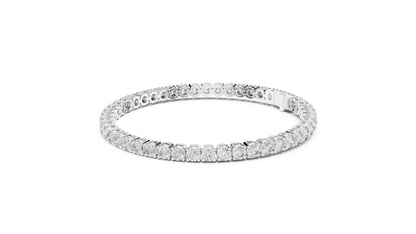 14k Rose Gold Round Lab-Grown Diamond Engagement Bracelet for Women | Pure Carat