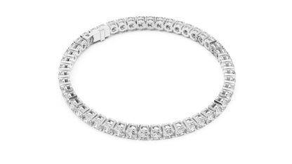 14k Rose Gold Round Lab-Grown Diamond Engagement Bracelet for Women | Pure Carat