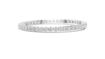 14k Rose Gold Round Lab-Grown Diamond Engagement Bracelet for Women | Pure Carat