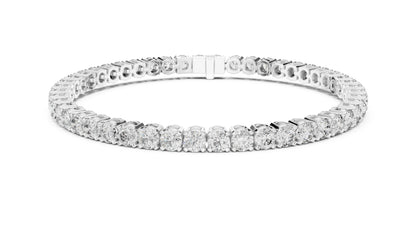 14k Rose Gold Round Lab-Grown Diamond Engagement Bracelet for Women | Pure Carat