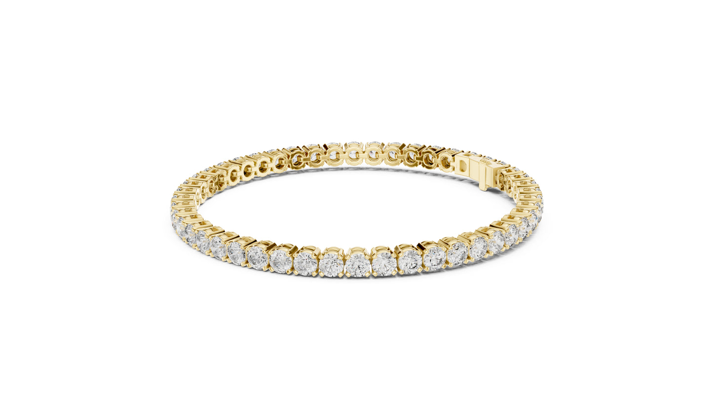 14k Rose Gold Round Lab-Grown Diamond Engagement Bracelet for Women | Pure Carat