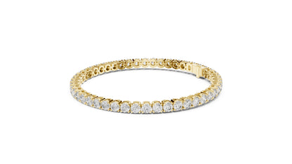 14k Rose Gold Round Lab-Grown Diamond Engagement Bracelet for Women | Pure Carat