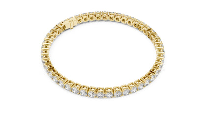 14k Rose Gold Round Lab-Grown Diamond Engagement Bracelet for Women | Pure Carat