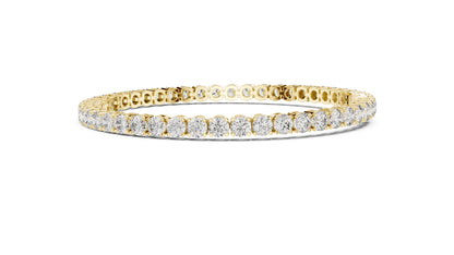14k Rose Gold Round Lab-Grown Diamond Engagement Bracelet for Women | Pure Carat