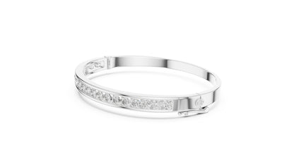 18k Yellow Gold Round Lab-Grown Diamond Party Wear Bracelet for Women | Pure Carat