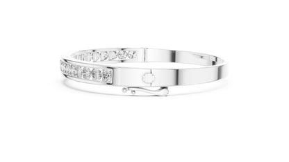 18k Yellow Gold Round Lab-Grown Diamond Party Wear Bracelet for Women | Pure Carat