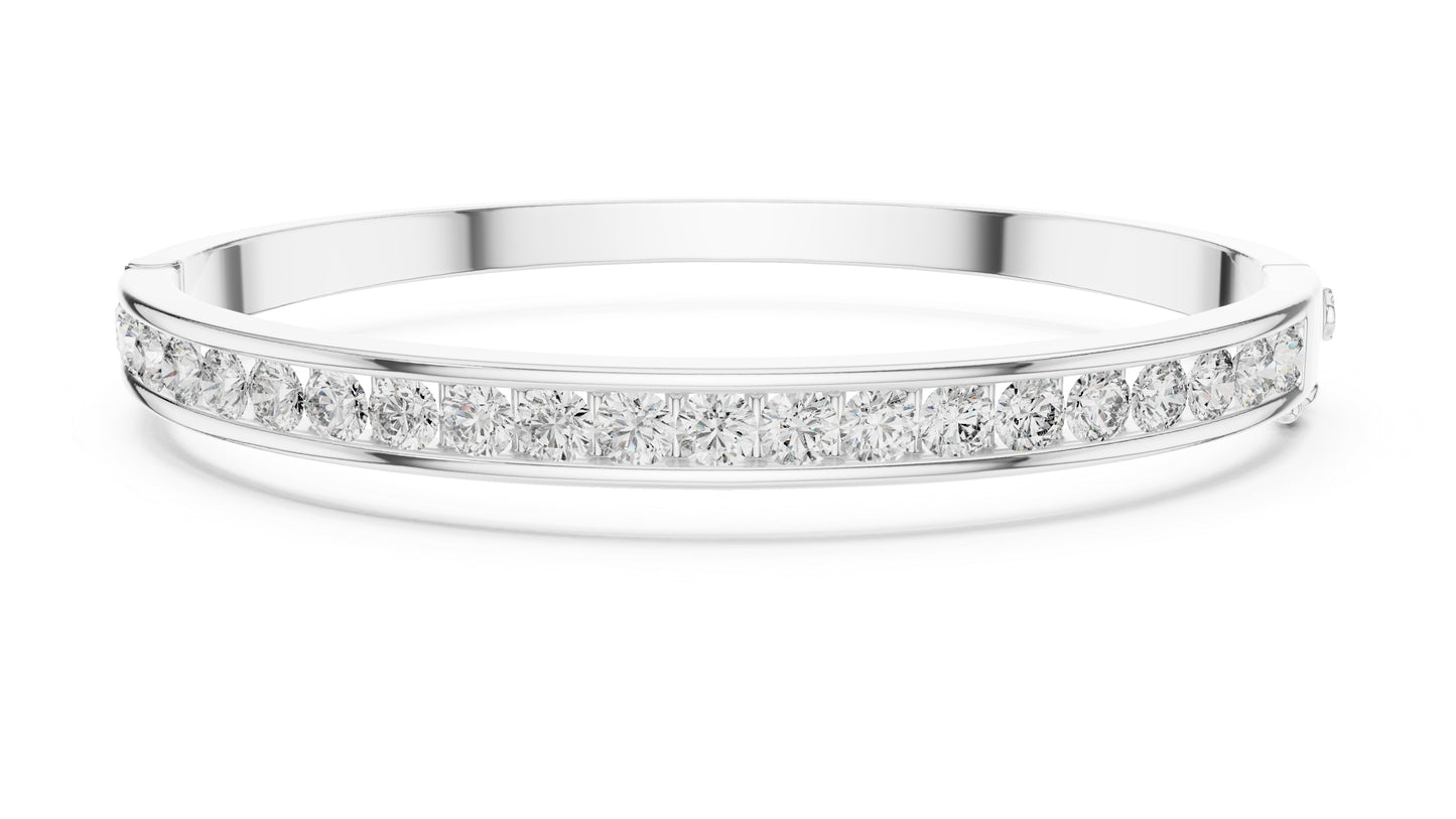 18k Yellow Gold Round Lab-Grown Diamond Party Wear Bracelet for Women | Pure Carat
