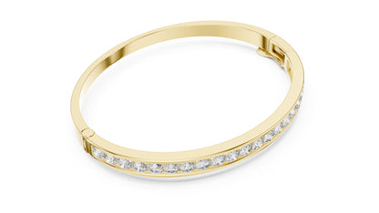 18k Yellow Gold Round Lab-Grown Diamond Party Wear Bracelet for Women | Pure Carat