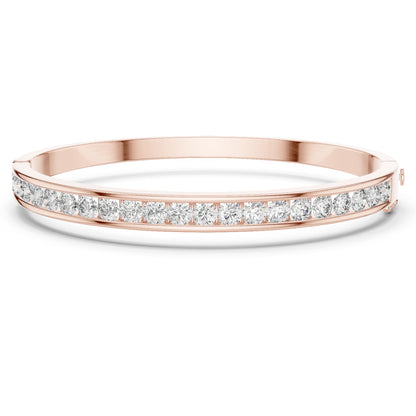 18k Yellow Gold Round Lab-Grown Diamond Party Wear Bracelet for Women | Pure Carat