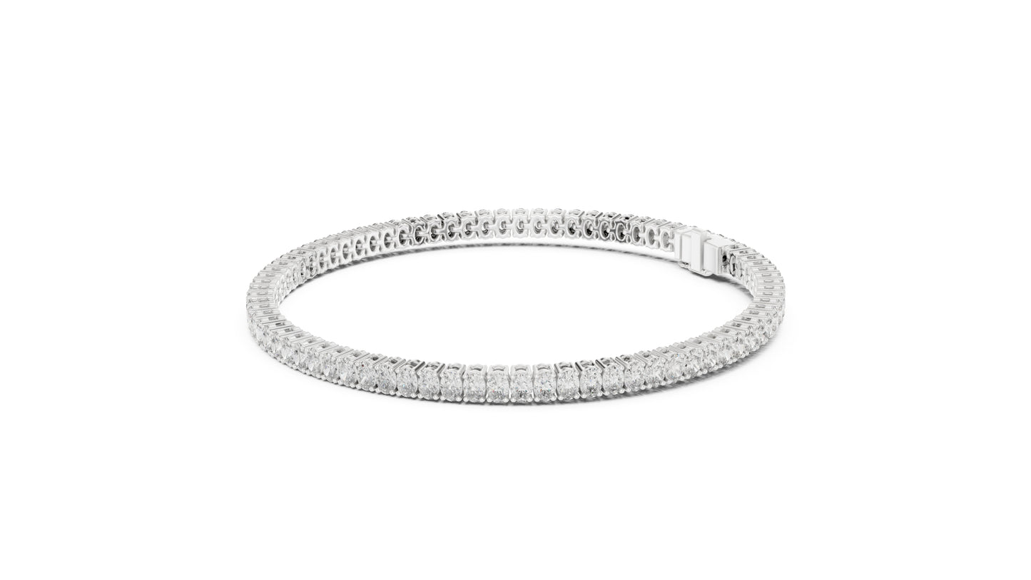 14k Yellow Gold Oval Lab-Grown Diamond Office Wear Bracelet for Women | Pure Carat
