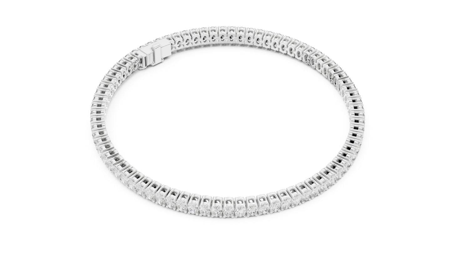 14k Yellow Gold Oval Lab-Grown Diamond Office Wear Bracelet for Women | Pure Carat