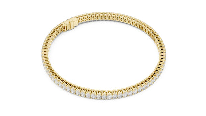 14k Yellow Gold Oval Lab-Grown Diamond Office Wear Bracelet for Women | Pure Carat